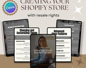 MRR + PLR を使用して Shopify ストアを作成するためのガイド、Shopify スタートガイド、すぐに使用できる電子書籍、マスター再販権。