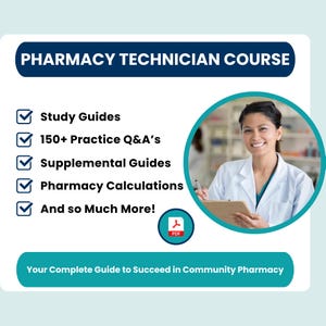 Kurs für Community-Apothekertechniker - PDF-Lernanleitungen und Beispielfragen für die Zertifizierung