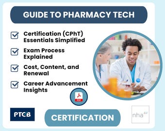 Przewodnik po certyfikacji techników farmaceutycznych (PTCB i NHA) | Przegląd procesu certyfikacji w formacie PDF