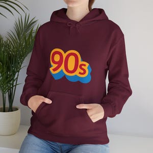 Vintage Nineties Text Unisex Soft Hoodie, Vintage Graphic Hoodie, Gildan Hoodie