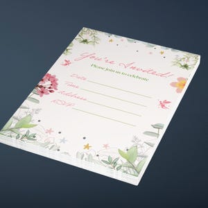 You're Invited Please Join Us To Celebrate Party Invitation, Set Of Ten Invitations With Envelopes, Unfolded Invitation Cards