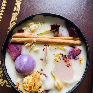 Self-Love Crystal & Herb Intention Candle