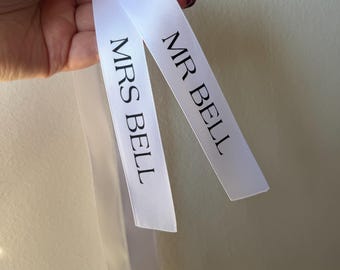 Personalized Satin Ribbon: Elegant Wedding & Event Decor