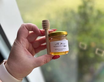 Personalised Honey Pots With Honey Sticks