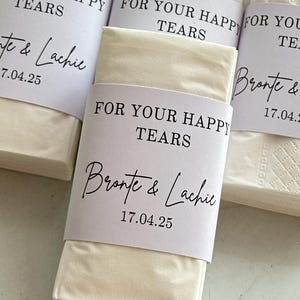 Personalised White Pocket Tissue Packs