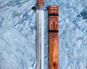 Hand Forged Custom Viking Sword, Medieval Viking Sword, Replica viking gift ,Cosplay sword, Viking Anniversary Gift , short sword