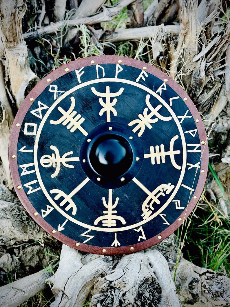 Medieval Norse/viking Runic Shield: Valhalla, Round Design. Perfect ...