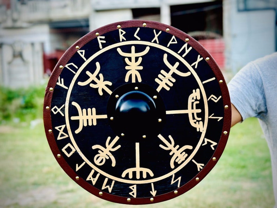 Medieval Norse/viking Runic Shield: Valhalla, Round Design. Perfect ...