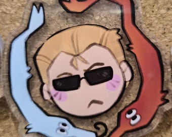Albert Wesker + worms on a string pin