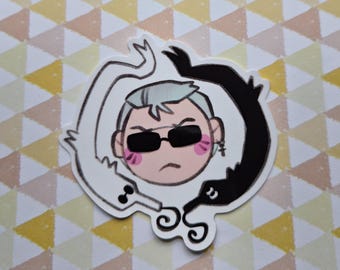 Zeno + worm on a string sticker