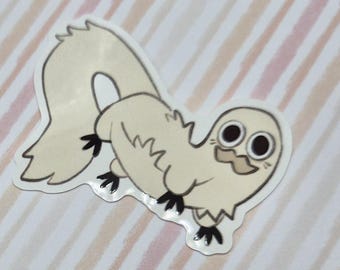 Brush Buddy (with mustache) witch hat atelier sticker