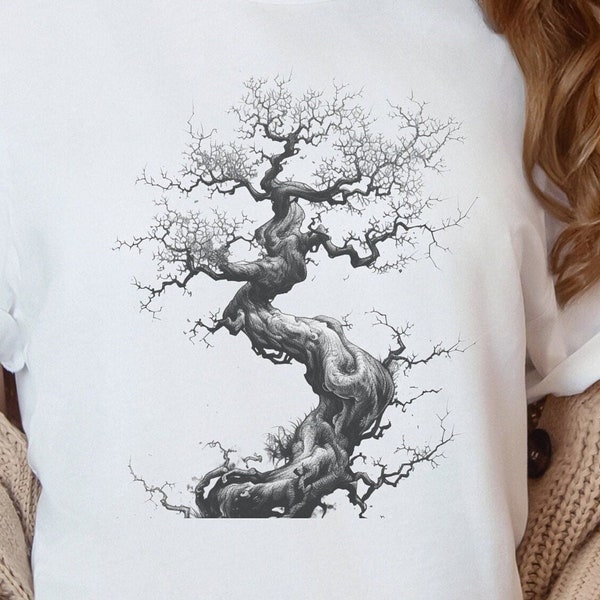 Unisex scatterbrain tree shirt, gnarled tree shirt, wild life shirt, wild tree design, tree lover gift, botanical lover, treeof life Shirt