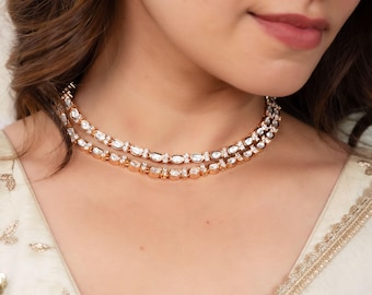 Set di collane a strati Kundan Blossom: gioielli da sposa indiani