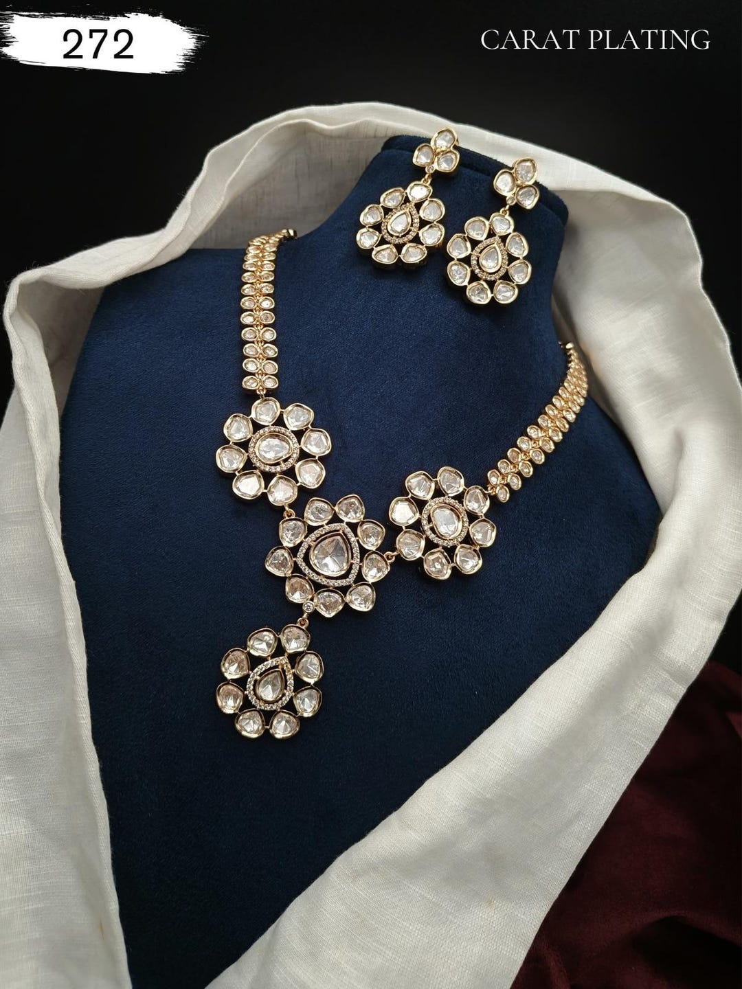 Colorful Kundan Necklace & Earrings Perfect Bridal Jewelry for Indian Celebrations - Buy