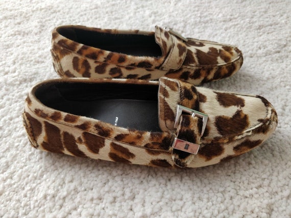 Prada Pony Hair Leopard Womens Flats Shoes Moccas… - image 8