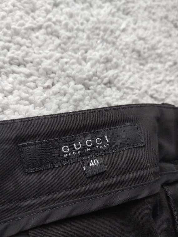 Gucci Womens Black Cotton Elastane Casual Pants T… - image 5