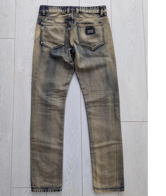 DOLCE GABBANA D&G OWL Logo Embroidery Mens Washed Camel Navy DOLCE GABBANA D&G OWL Logo Embroidery Mens Washed Camel Navy