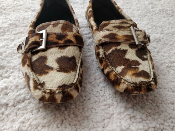Prada Pony Hair Leopard Womens Flats Shoes Moccas… - image 4