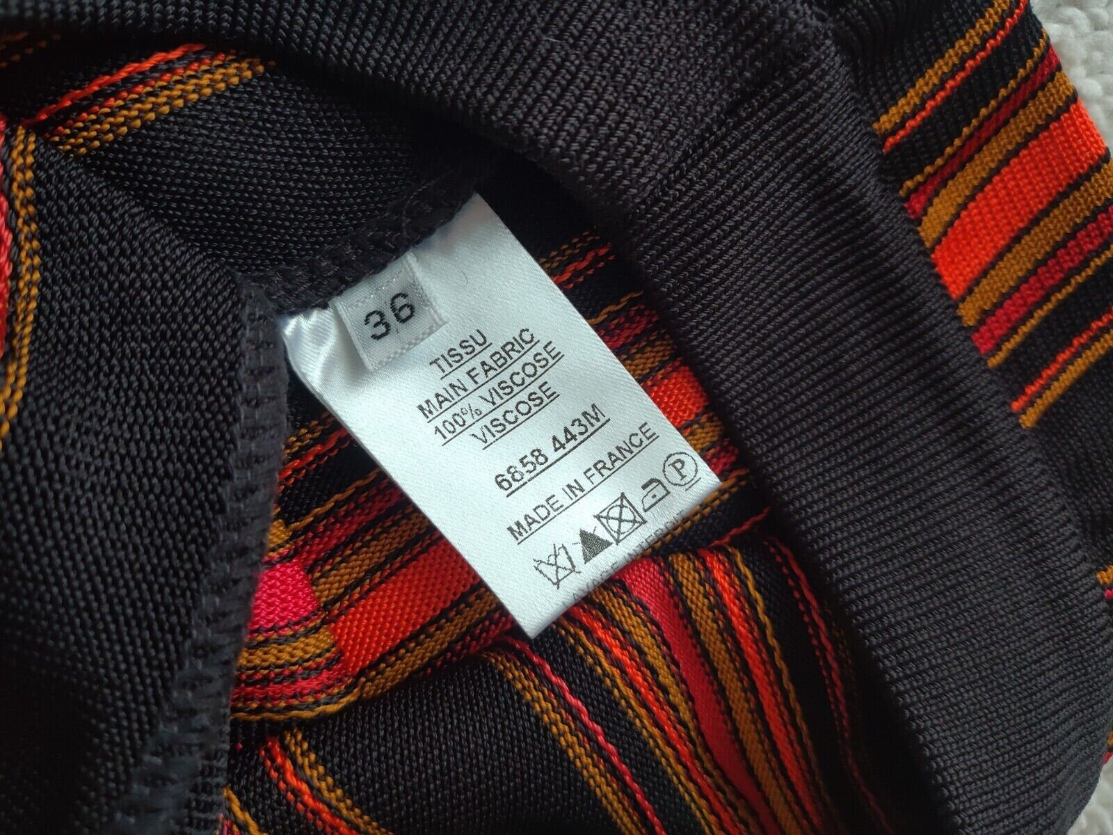 BALMAIN Paris Womens Striped Pants Viscose Trousers High Rise Wide Leg Rainbow Multicolor Size France 36 Small Condition Great Original Etsy Australia