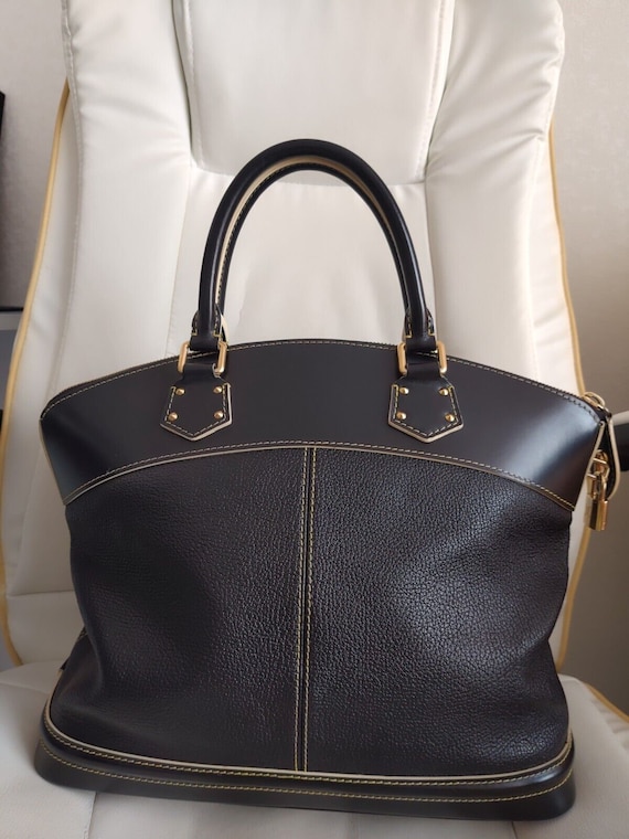 Louis Vuitton Suhali Lockit Black Leather Dome Bag