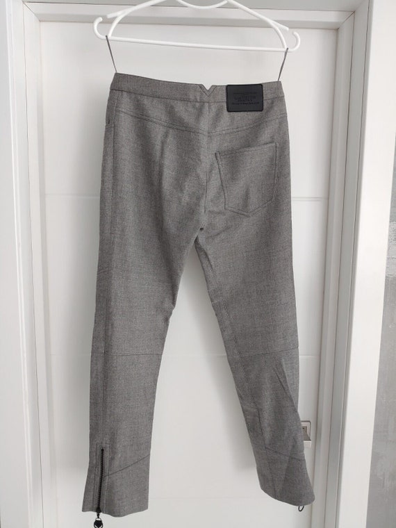 Louis Vuitton Womens Wool Zip Casual Pants Gray T… - image 4