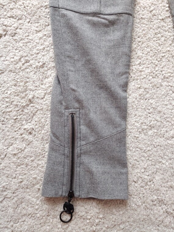 Louis Vuitton Womens Wool Zip Casual Pants Gray T… - image 8