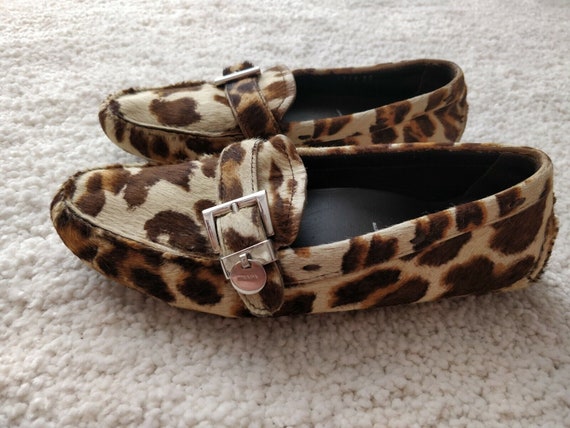 Prada Pony Hair Leopard Womens Flats Shoes Moccas… - image 2