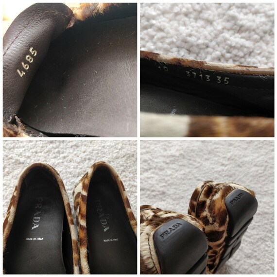 Prada Pony Hair Leopard Womens Flats Shoes Moccas… - image 10