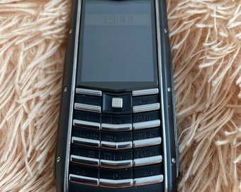 Vertu Ascent Ti Ferrari Nero Limited Genuine Mobile Phone Black Leather Luxury 100% Genuine In Good Condition, Limited #1438, Original, Rare