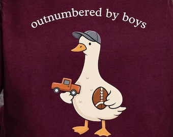 Outnumbered By Boys Goose SVG PNG, Funny Mom Clipart, Mother's Day Design (Digital Download)