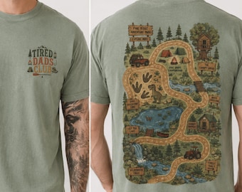 Comfort Colors® Tired Dads Club Shirt, Construction Dad Shirt, Play Cars On Dads Back, Mat Road Car Race Track Shirt, Father's Day Gift