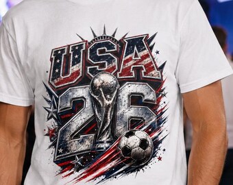 USA Soccer Shirt Comfort Colors®, USA World Cup 2026 Shirt, American Football Fan Tee, USA Soccer Graphic Tee, Vintage Usa Soccer Shirt