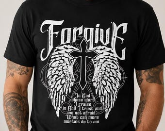 Christian Graphic Tee Comfort Colors Shirt, Faith Over Fear T-Shirt, Religious Vintage Cross Tee, Christian Streetwear Shirt, Jesus Faith