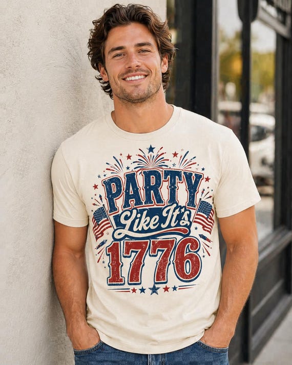 Party Like It’s 1776 PNG, 4th of July Shirt Design, Patriotic USA Sublimation, Independence Day Graphic, Vintage America PNG