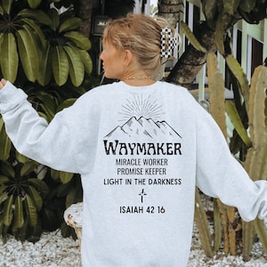 Waymaker Sweatshirt Glaube Sweatshirt Christian Apparel Jesus Sweatshirt Jesus Hoodie Christian Hoodie Christian Merch Christian Streetwear
