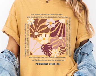 Christian Mother’s Day T Shirt Bible Verse Motherhood Shirt Mother's Day Shirt Christian Mom Shirt Gift for Mom Retro Christian Mom T Shirt