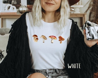 Mushroom Shirt Aesthetic Mushroom Shirt Cottagecore Mushroom Shirt Aesthetic Fall Shirt Autumn Sweatshirt Mushrooms Sweatshirt Cozy Fall Tee