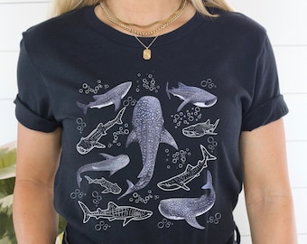 Whale Shark Shirt Vintage 90s Tattoo Sea Animal Tshirt Retro Ocean Nature Shirt Sealife Shirt Oversized Beach Tee Respect The Ocean T Shirt