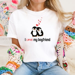 I Love My Boyfriend Shirt I Love My Boyfriend Sweatshirt Valentine&#39;s Day Tee Shirt Boyfriend Shirt For Her Boyfriend Tee Cute Couples Shirts