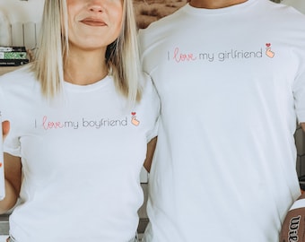 I Love My Girlfriend Shirt I Love My Boyfriend Shirt Valentine's Day Tee Shirt Boyfriend Shirt For Him Her Girlfriend Shirt Couples T Shirts