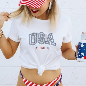 USA Shirt America Shirt Fourth of July Shirt 4th of July Tee Comfort Colors USA Flag Tshirt Patriotic Shirt America Est Shirt USA Map TShirt