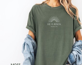 He Is Risen Easter Christian Shirt He Has Risen T Shirt Jesus Easter Shirt Easter Christian Gift Christian Easter Tee Jesus Easter T Shirt