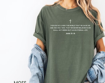 Easter Christian Shirt He is Risen T Shirt Jesus Easter Shirt Easter Christian Gift Christian Easter Tee Jesus Easter TShirt John 3:16 Shirt