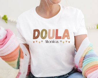 Personalized Doula Shirt Doula Tee Custom Doula T-shirt Midwife T Shirt Doula Gift Nurse Appreciation Gift Labor and Delivery Nurse T shirt
