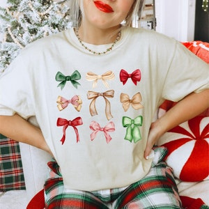 Christmas Coquette Sweatshirt Christmas Sweatshirt Coquette Bow Shirt Cute Christmas Shirt Holiday Sweatshirt Christmas Coquette Bow Sweater