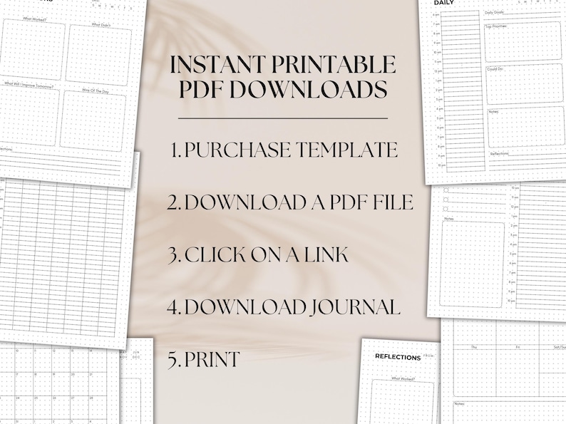 Time Block Bullet Journal, Minimalist Daily Planner (PDF) - Etsy