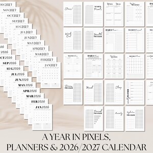 2026 Printable Bullet Journal, Habit & Mood Trackers (PDF Download) image 5