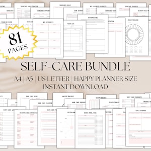 Self Care Journal Printable: Wellness, Mindfulness, Mood Tracker (Digital Download)