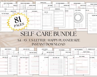 Self Care Journal Printable: Wellness, Mindfulness, Mood Tracker (Digital Download)