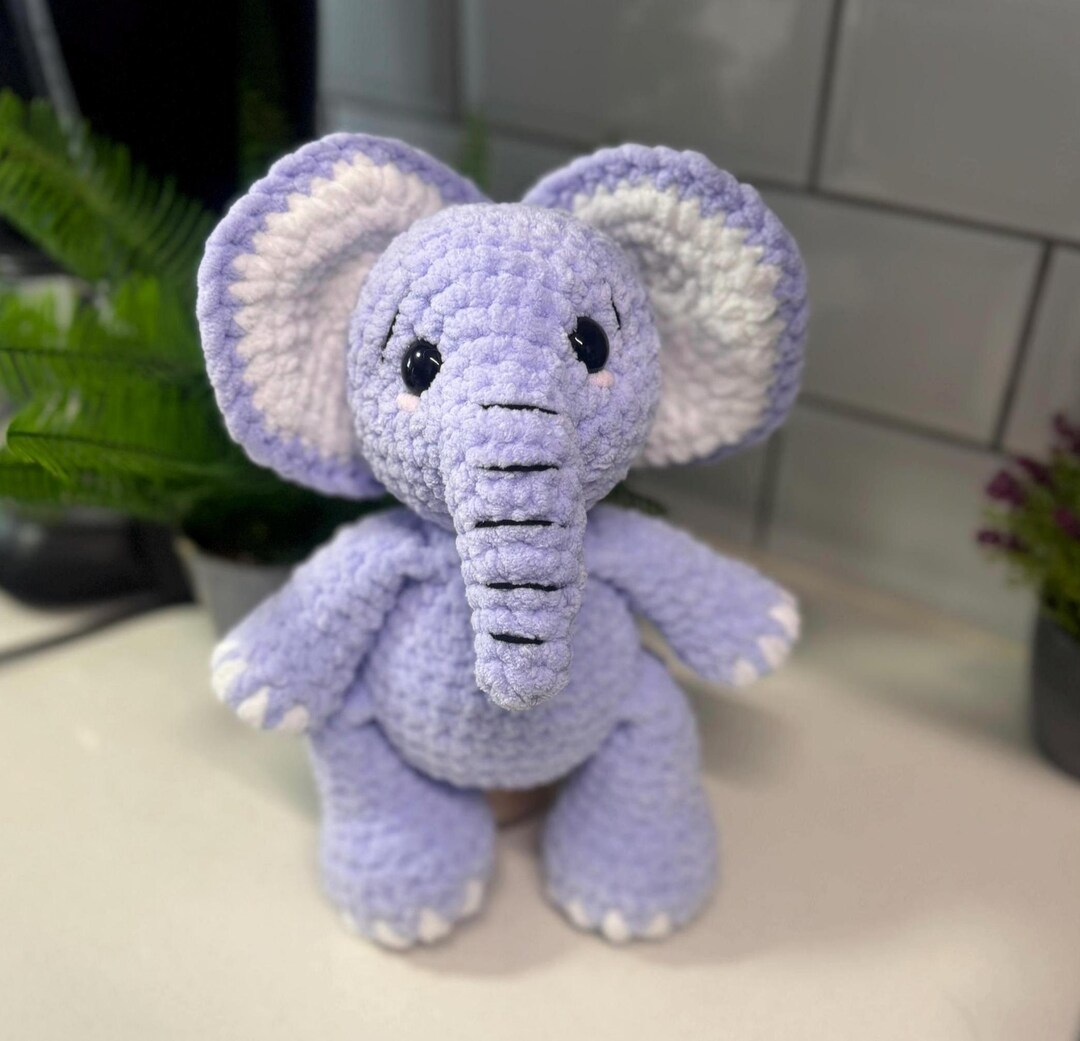 Ellie the Elephant Crochet Pattern | Velvet Amigurumi Toy (PDF Pattern ...